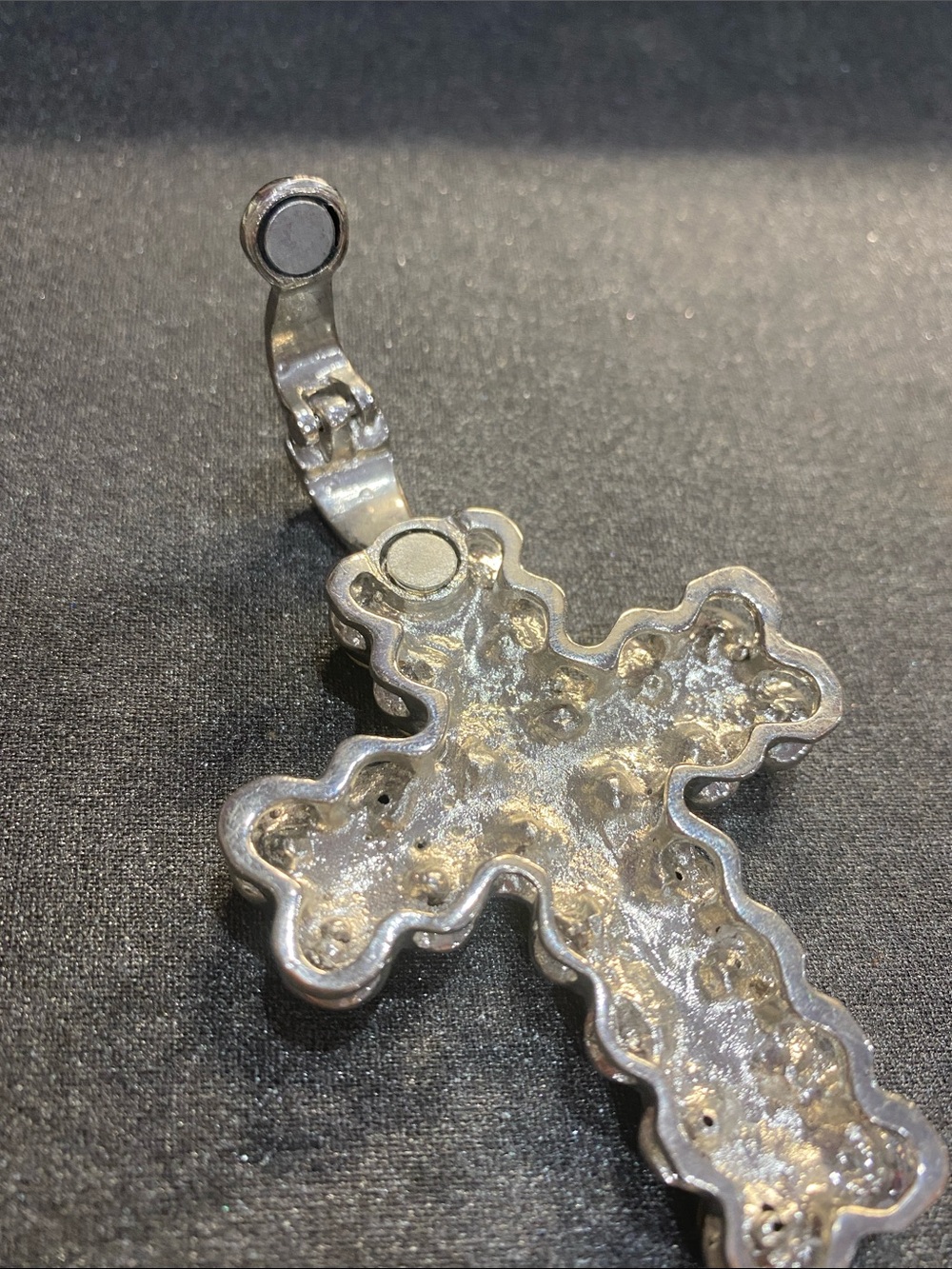 Large Rhinestone Cross Pendant - Picture 5 of 6